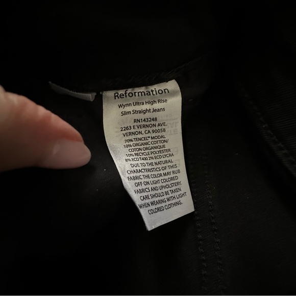 NWT Reformation Wynn Jeans - Black - Picture 6 of 7
